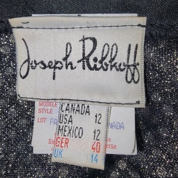 Joseph Ribkoff vintage 90s lace midriff crop top size 12 - Picture 6 of 7